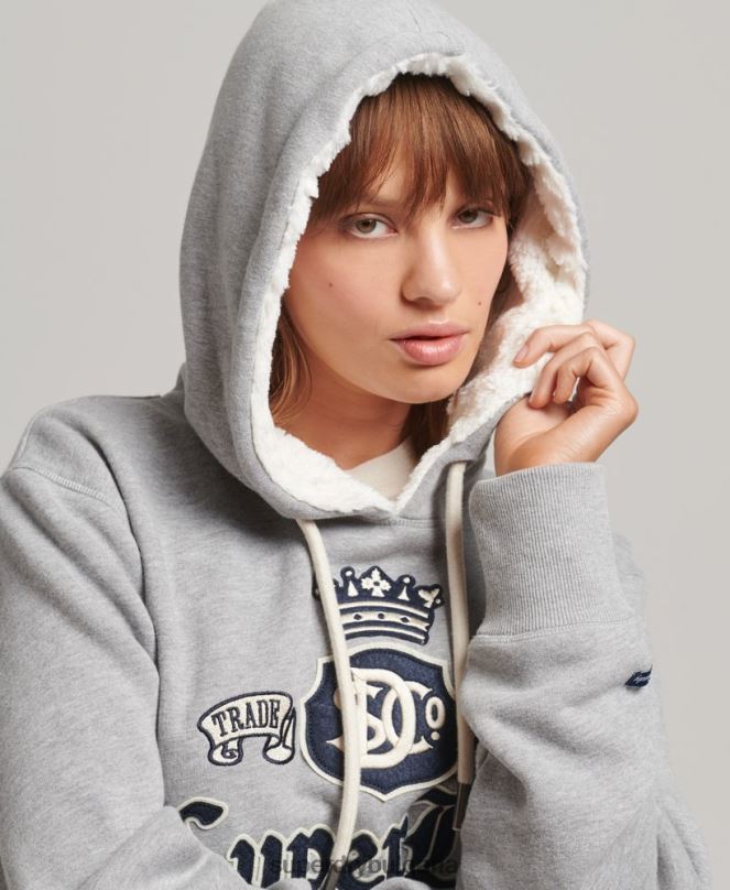 Superdry облекло N00H2456 сиво Жени гордост в крафт рокля с качулка