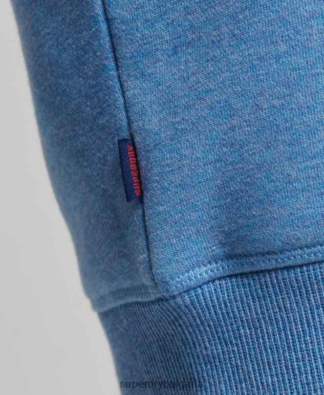 Superdry облекло N00H2464 син Жени спортна рокля с бродирано лого от органичен памук