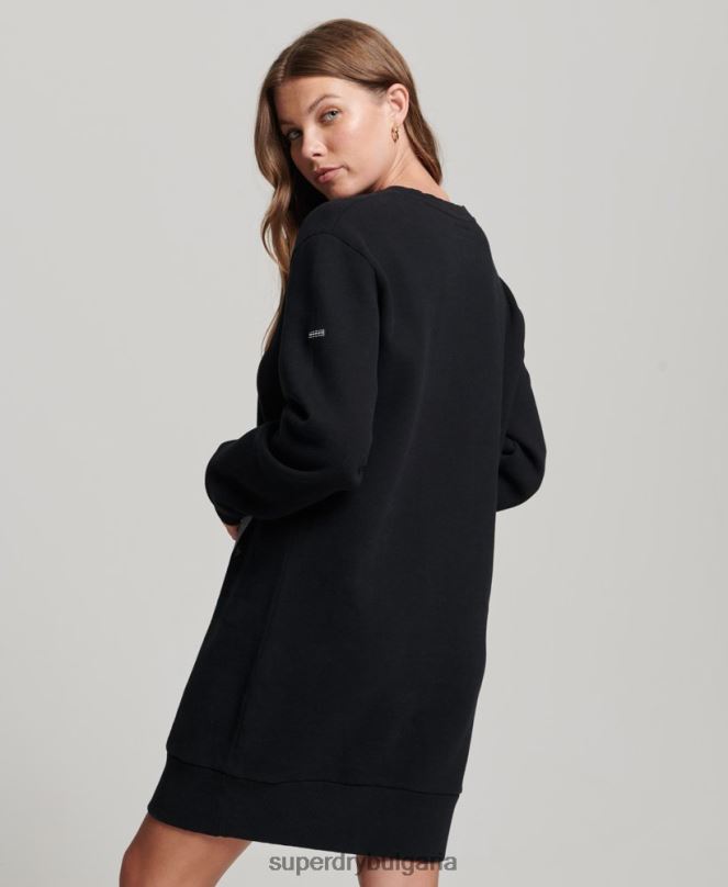 Superdry облекло N00H2542 черен Жени номадска фолклорна суичър рокля