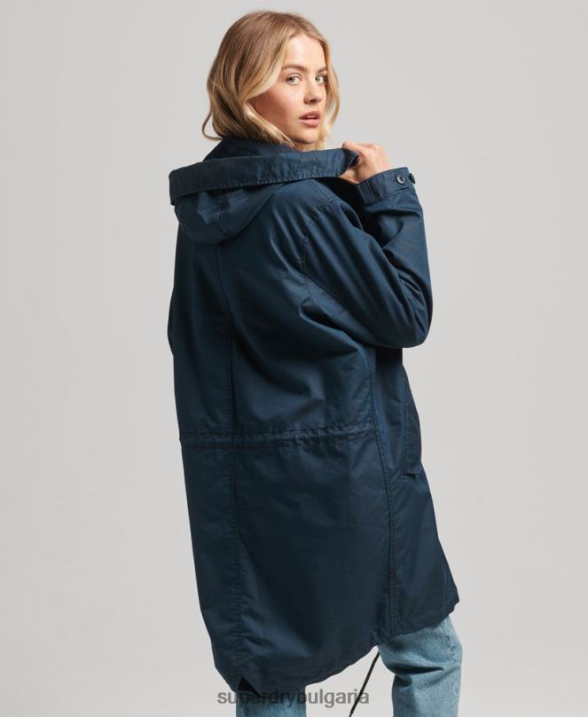 Superdry облекло N00H3545 военноморски флот Жени поле палто парка