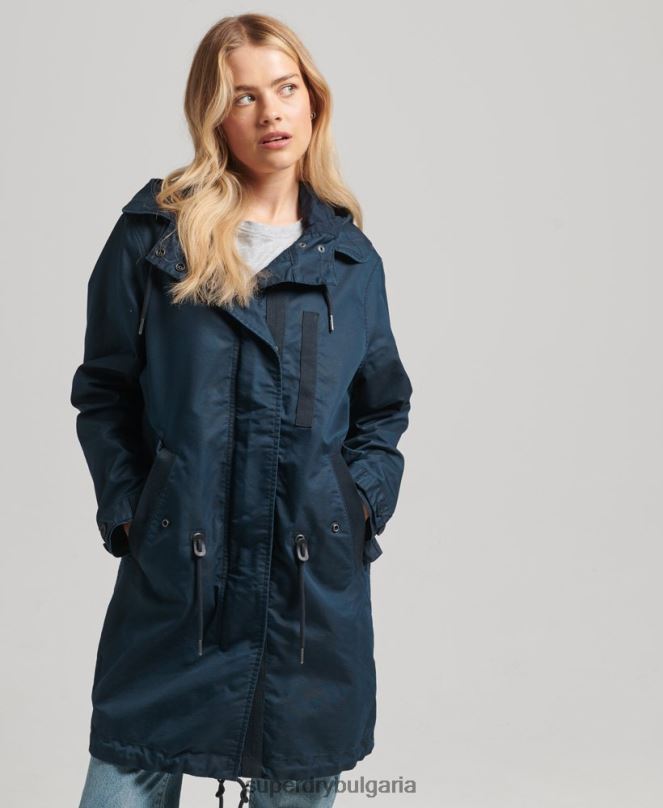 Superdry облекло N00H3545 военноморски флот Жени поле палто парка