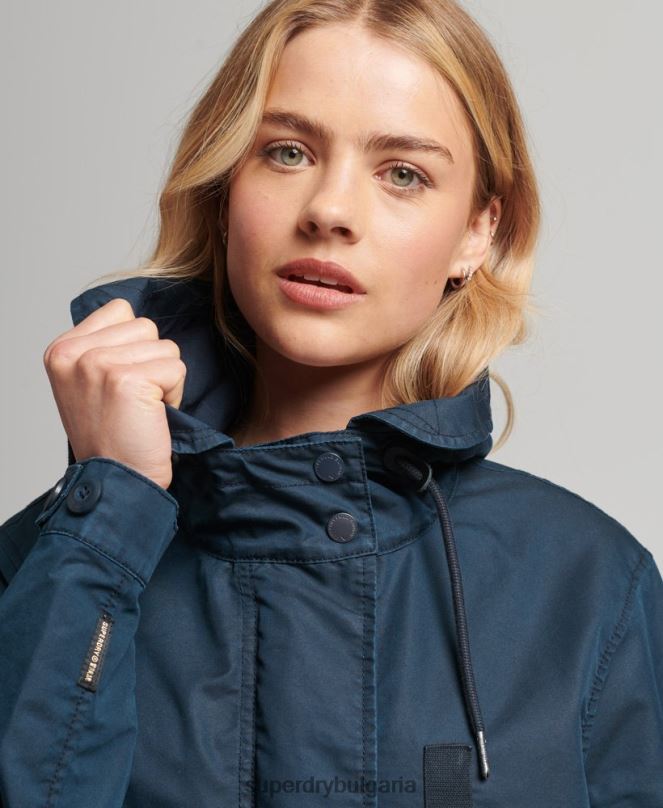 Superdry облекло N00H3545 военноморски флот Жени поле палто парка