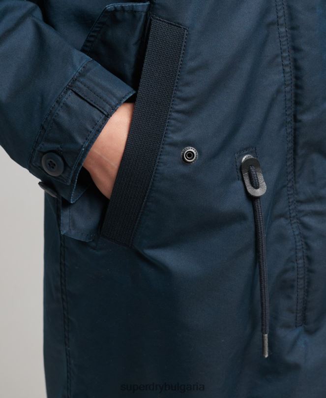 Superdry облекло N00H3545 военноморски флот Жени поле палто парка