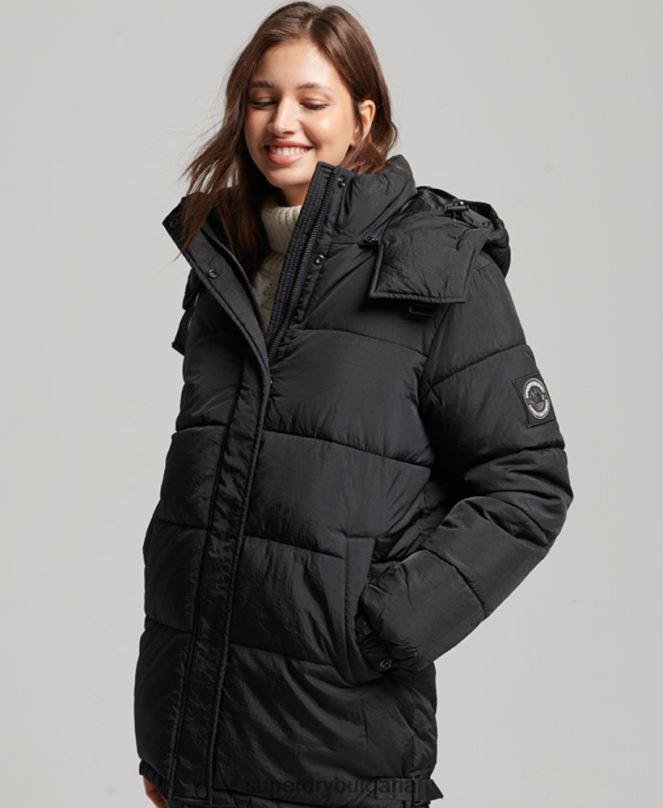Superdry облекло N00H3597 черен Жени експедиционно палто с подплата