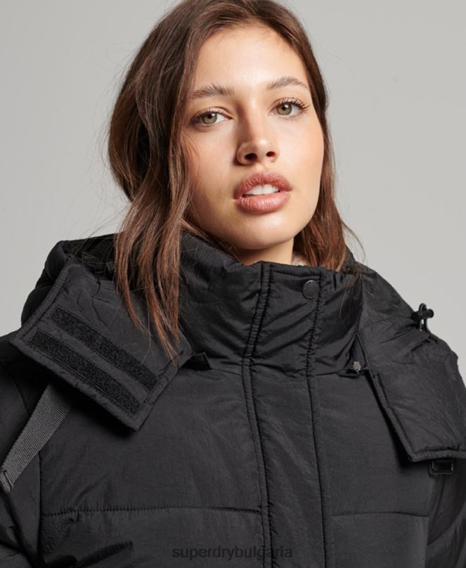 Superdry облекло N00H3597 черен Жени експедиционно палто с подплата