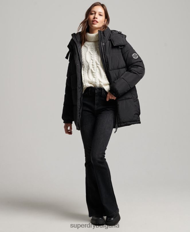 Superdry облекло N00H3597 черен Жени експедиционно палто с подплата