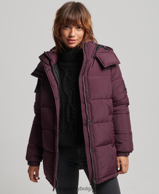 Superdry облекло N00H3624 червен Жени експедиционно палто с подплата