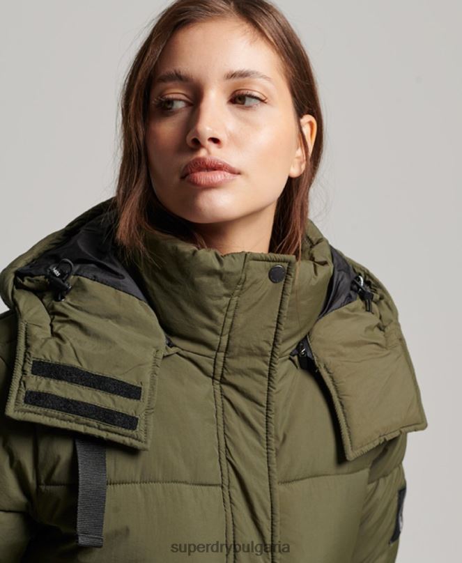 Superdry облекло N00H3644 каки Жени експедиционно палто с подплата