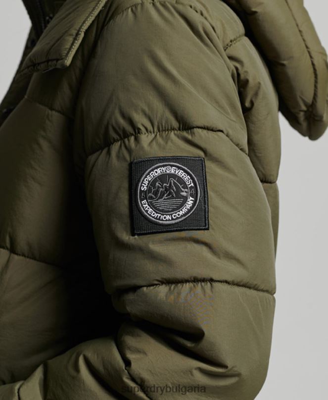 Superdry облекло N00H3644 каки Жени експедиционно палто с подплата