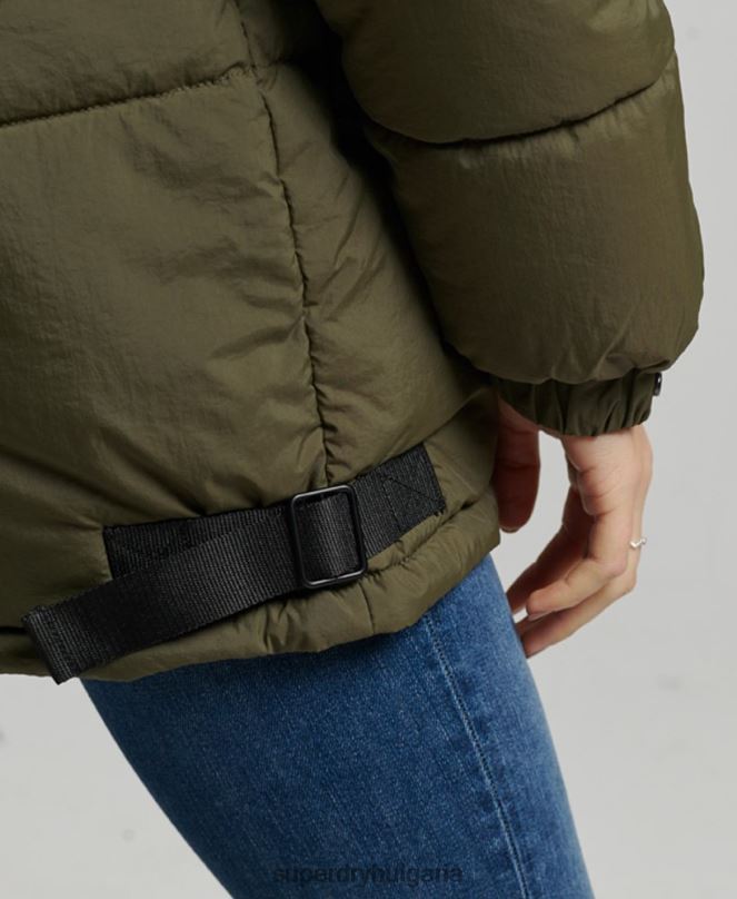 Superdry облекло N00H3644 каки Жени експедиционно палто с подплата