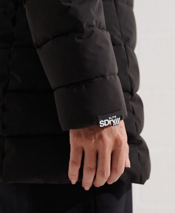Superdry облекло N00H3647 черен Жени арктично високо пухено палто