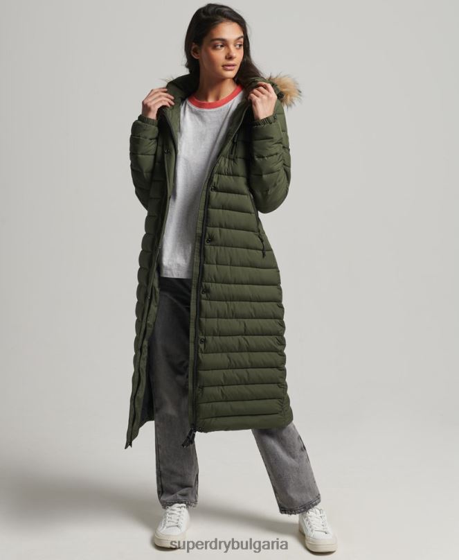 Superdry облекло N00H3649 каки Жени палто fuji супер парагади