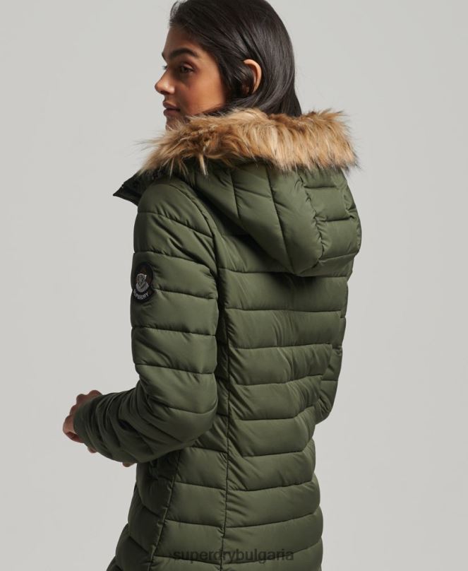 Superdry облекло N00H3649 каки Жени палто fuji супер парагади