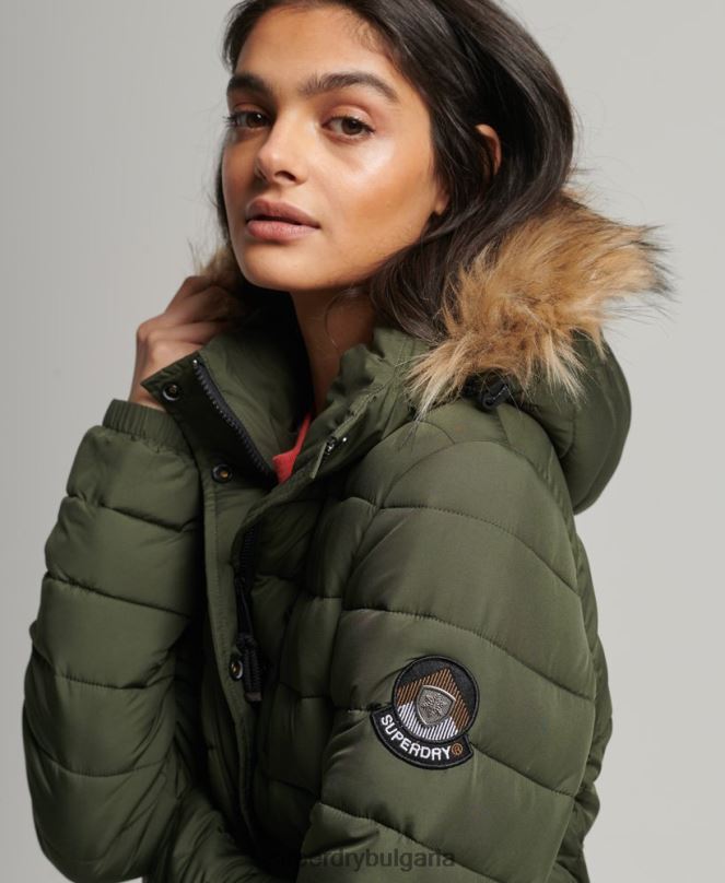 Superdry облекло N00H3649 каки Жени палто fuji супер парагади