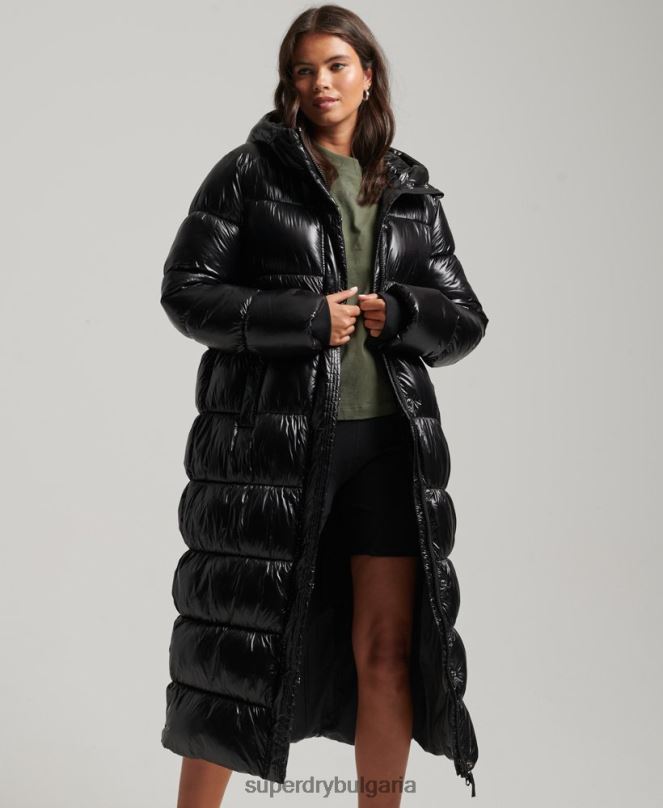 Superdry облекло N00H3683 черен Жени xpd спортно пухено палто с парагади