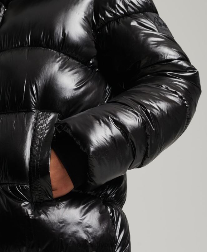 Superdry облекло N00H3683 черен Жени xpd спортно пухено палто с парагади