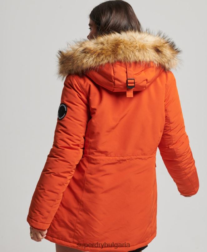 Superdry облекло N00H3684 оранжево Жени палто парка everest