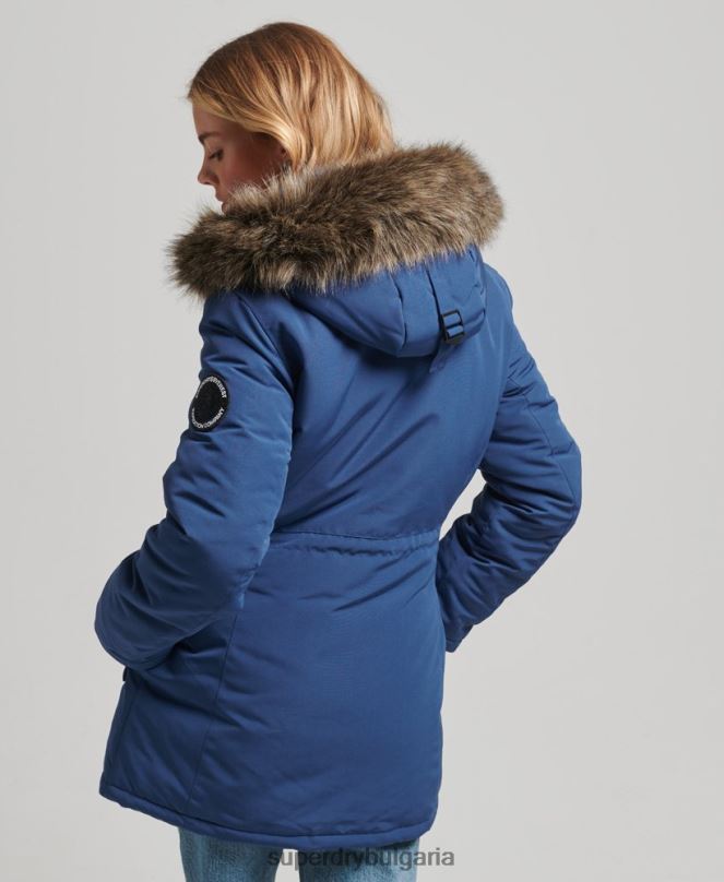 Superdry облекло N00H3685 военноморски флот Жени палто парка everest
