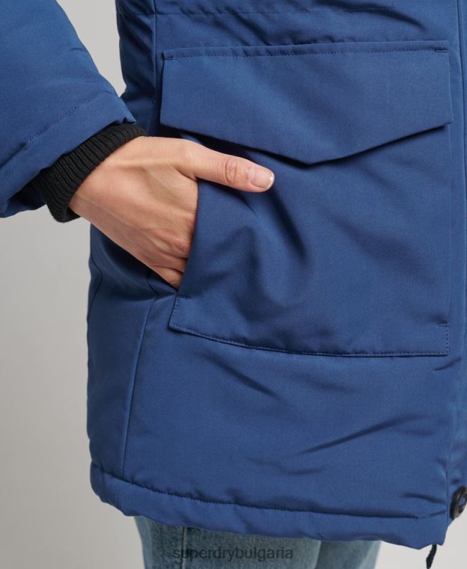 Superdry облекло N00H3685 военноморски флот Жени палто парка everest