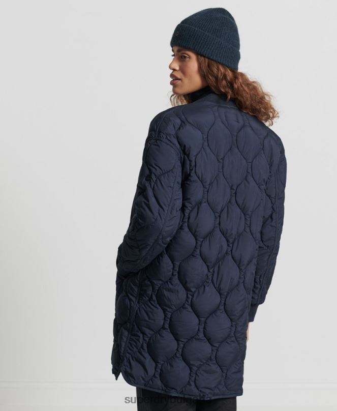 Superdry облекло N00H3694 военноморски флот Жени ватирано палто с парагади на studios