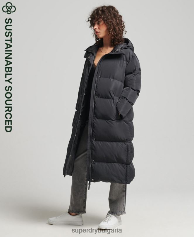 Superdry облекло N00H3706 черен Жени дълга завивка