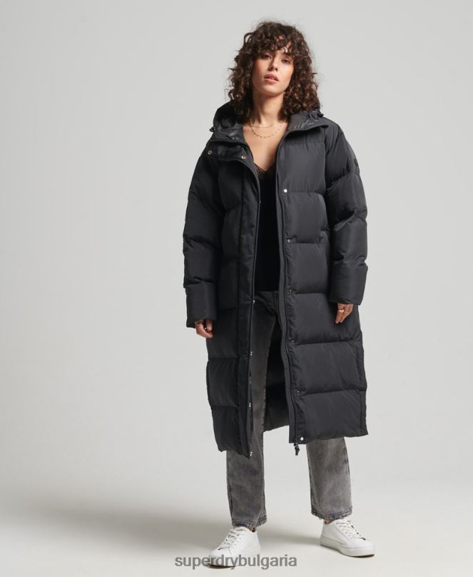 Superdry облекло N00H3706 черен Жени дълга завивка