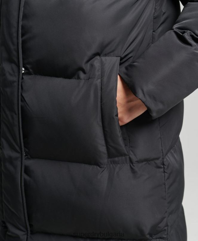 Superdry облекло N00H3706 черен Жени дълга завивка