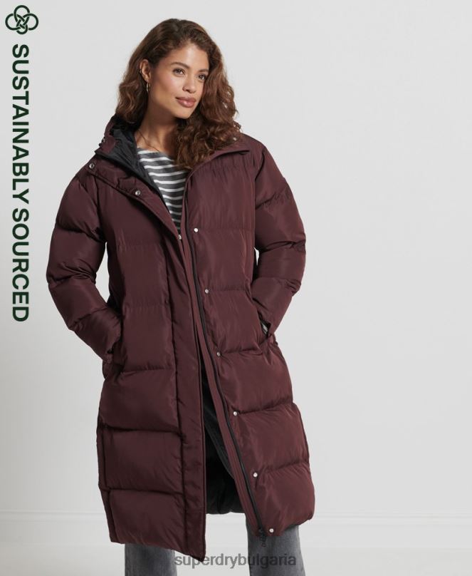 Superdry облекло N00H3707 червен Жени дълга завивка