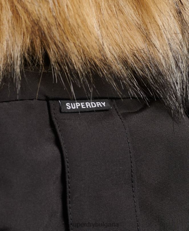 Superdry облекло N00H3740 черен Жени палто парка xpd everest