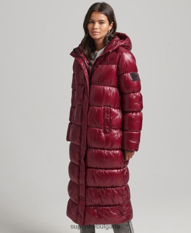 Superdry облекло N00H3747 розово Жени xpd спортно пухено палто с парагади