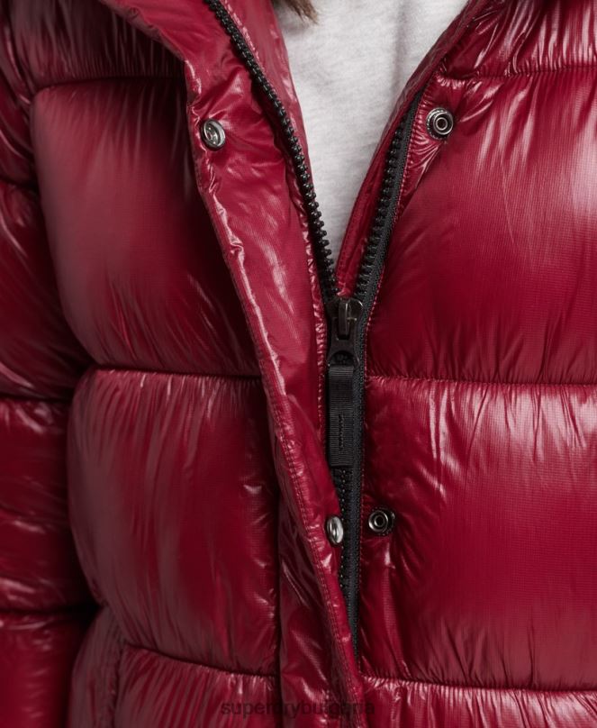 Superdry облекло N00H3747 розово Жени xpd спортно пухено палто с парагади