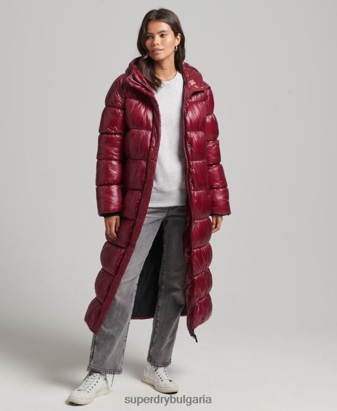 Superdry облекло N00H3747 розово Жени xpd спортно пухено палто с парагади