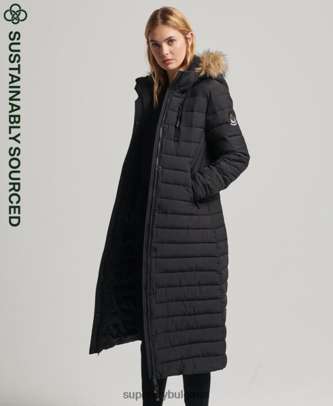 Superdry облекло N00H3777 черен Жени палто fuji супер парагади