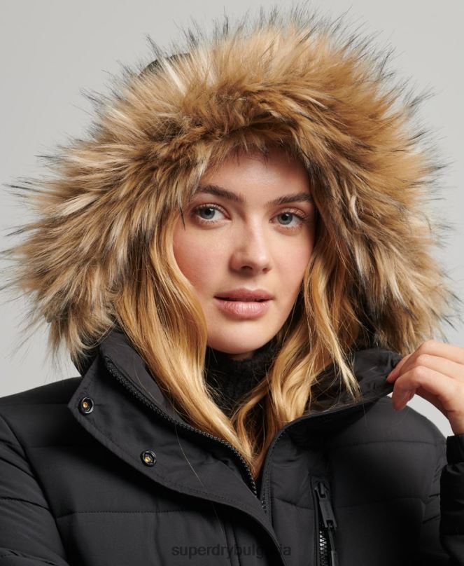 Superdry облекло N00H3777 черен Жени палто fuji супер парагади
