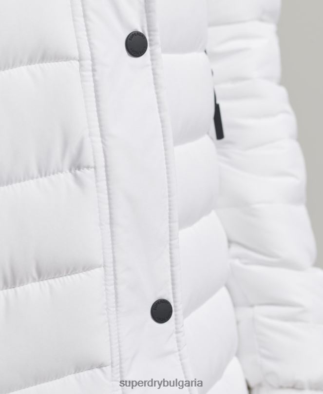 Superdry облекло N00H3778 бяло Жени палто fuji супер парагади