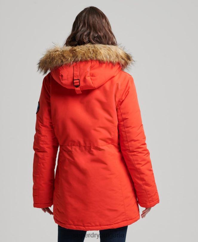 Superdry облекло N00H3785 оранжево Жени палто парка everest