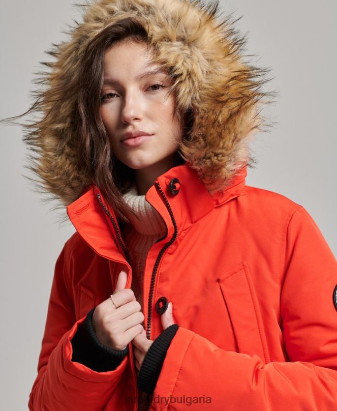 Superdry облекло N00H3785 оранжево Жени палто парка everest