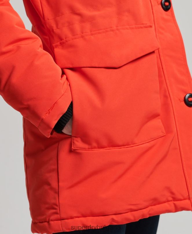 Superdry облекло N00H3785 оранжево Жени палто парка everest
