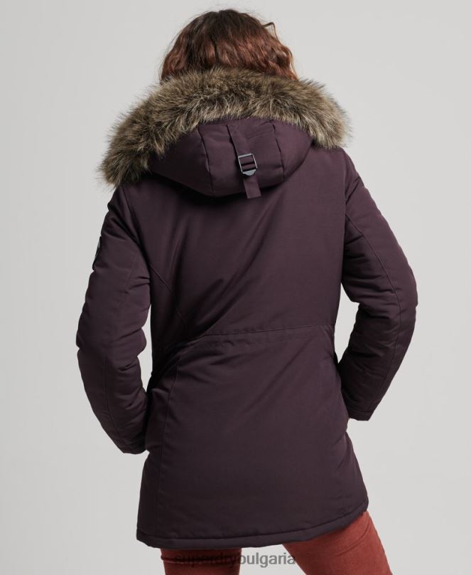 Superdry облекло N00H3786 лилаво Жени палто парка everest