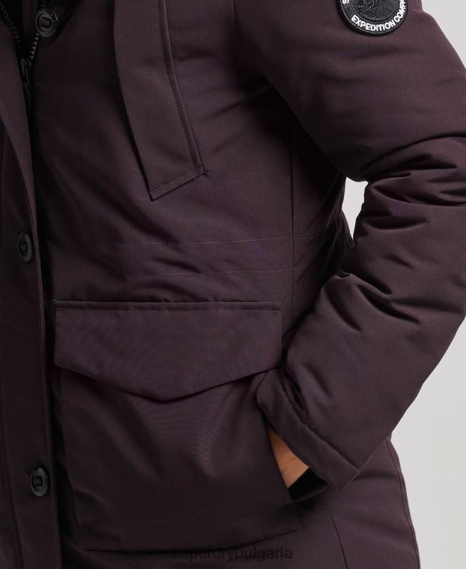 Superdry облекло N00H3786 лилаво Жени палто парка everest