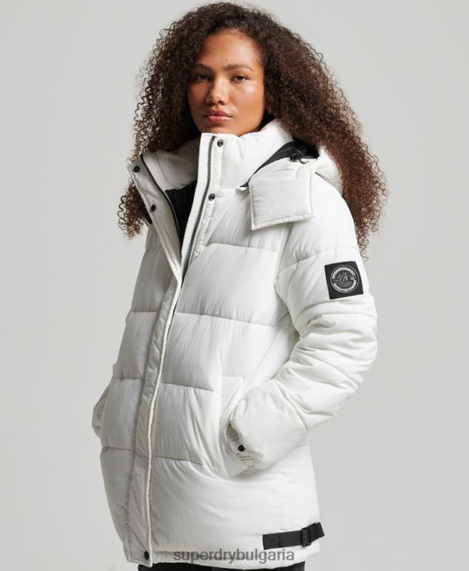 Superdry облекло N00H3791 бяло Жени експедиционно палто с подплата