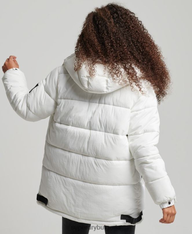 Superdry облекло N00H3791 бяло Жени експедиционно палто с подплата