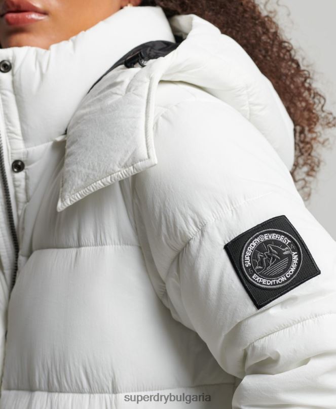 Superdry облекло N00H3791 бяло Жени експедиционно палто с подплата