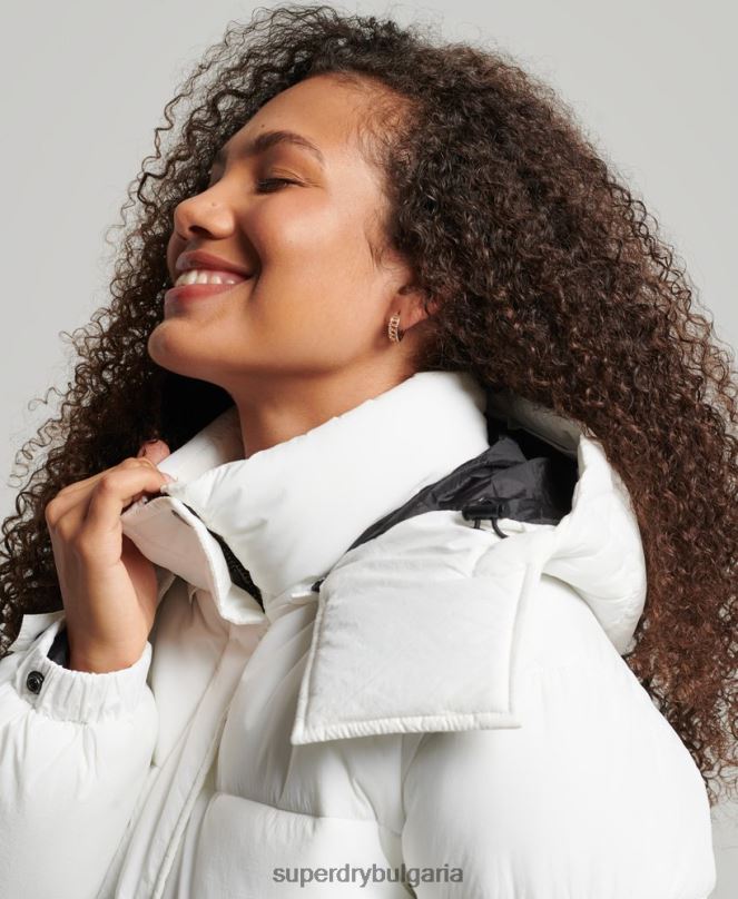 Superdry облекло N00H3791 бяло Жени експедиционно палто с подплата