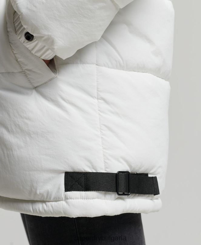 Superdry облекло N00H3791 бяло Жени експедиционно палто с подплата