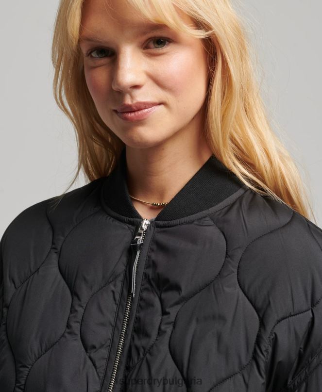 Superdry облекло N00H3798 черен Жени ватирано палто с парагади на studios