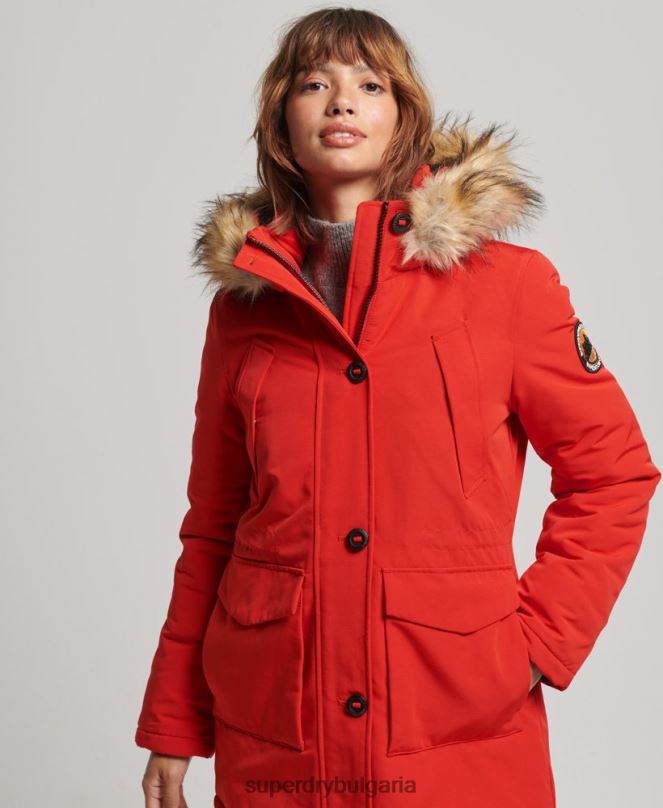 Superdry облекло N00H3808 червен Жени палто парка everest