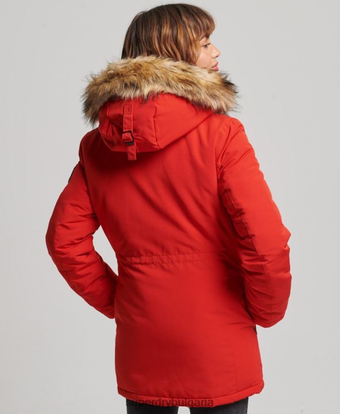 Superdry облекло N00H3808 червен Жени палто парка everest