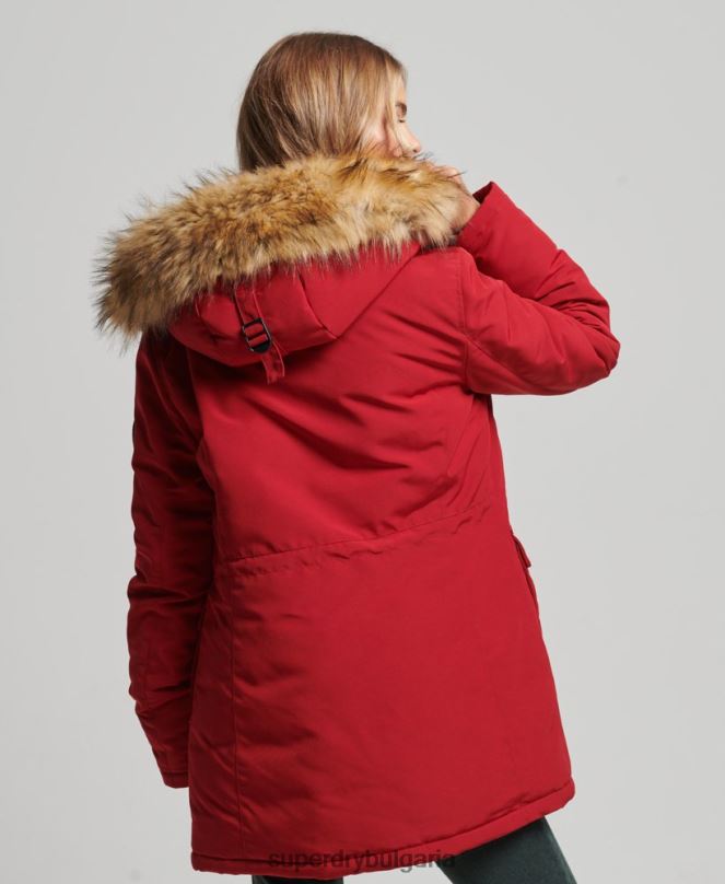 Superdry облекло N00H3809 червен Жени палто парка everest