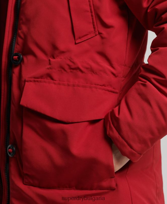Superdry облекло N00H3809 червен Жени палто парка everest